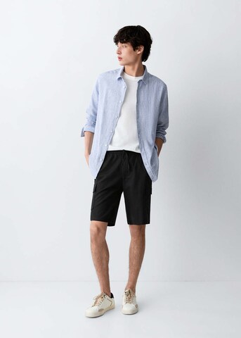 MANGO TEEN Regular Pants 'Armybl' in Black