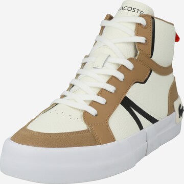 LACOSTE High-Top Sneakers 'L004' in Brown: front