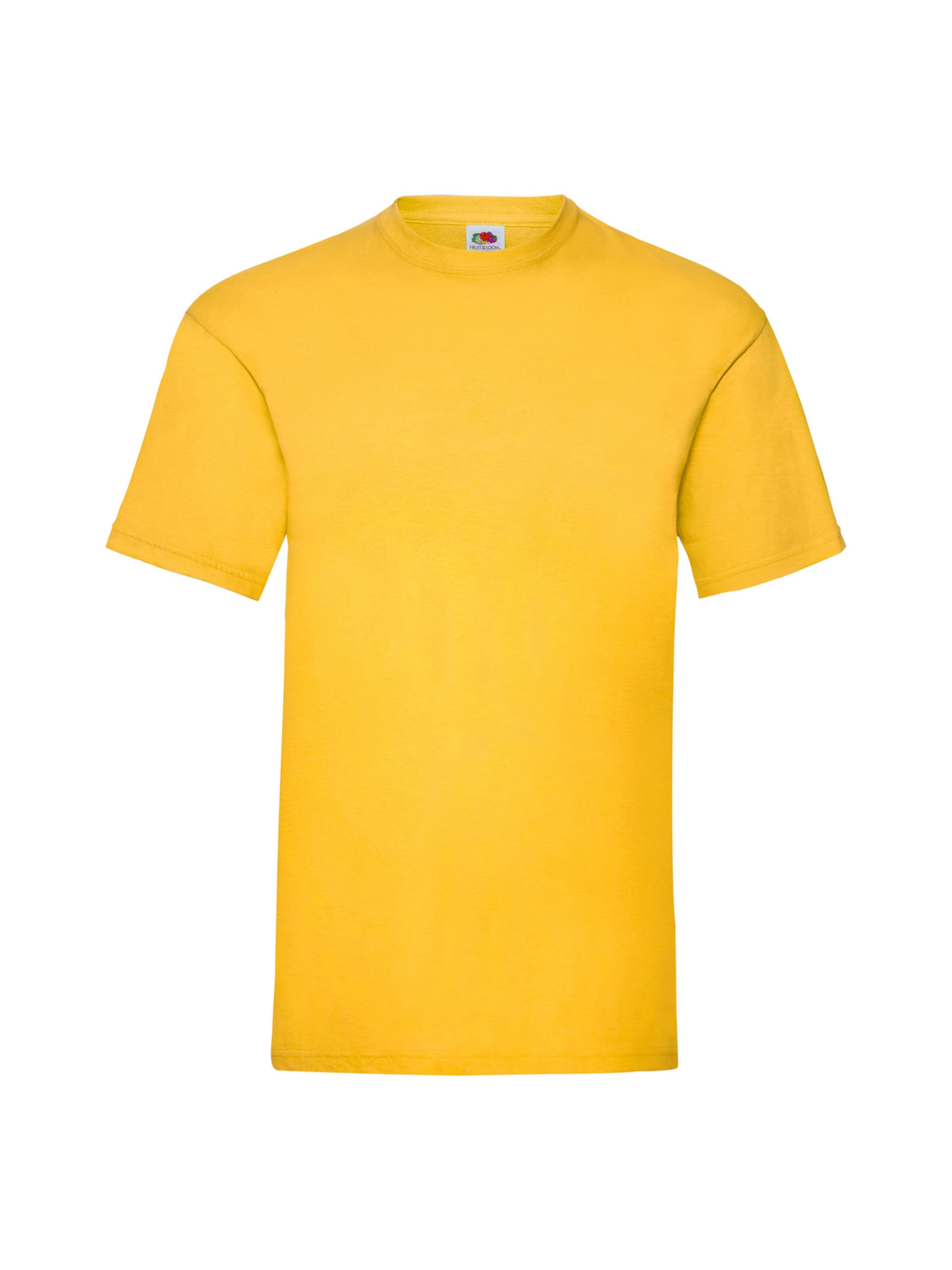 FRUIT OF THE LOOM Shirts 'T-shirt' i gul: forside