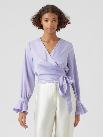 Vero Moda Collab Blouse 'Kae' in Lila: voorkant