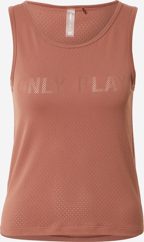 ONLY PLAY Sports Top 'MUNO' in Brown: front