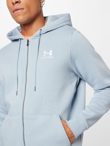 UNDER ARMOUR Športová mikina so zipsom 'Essential' - Modrá