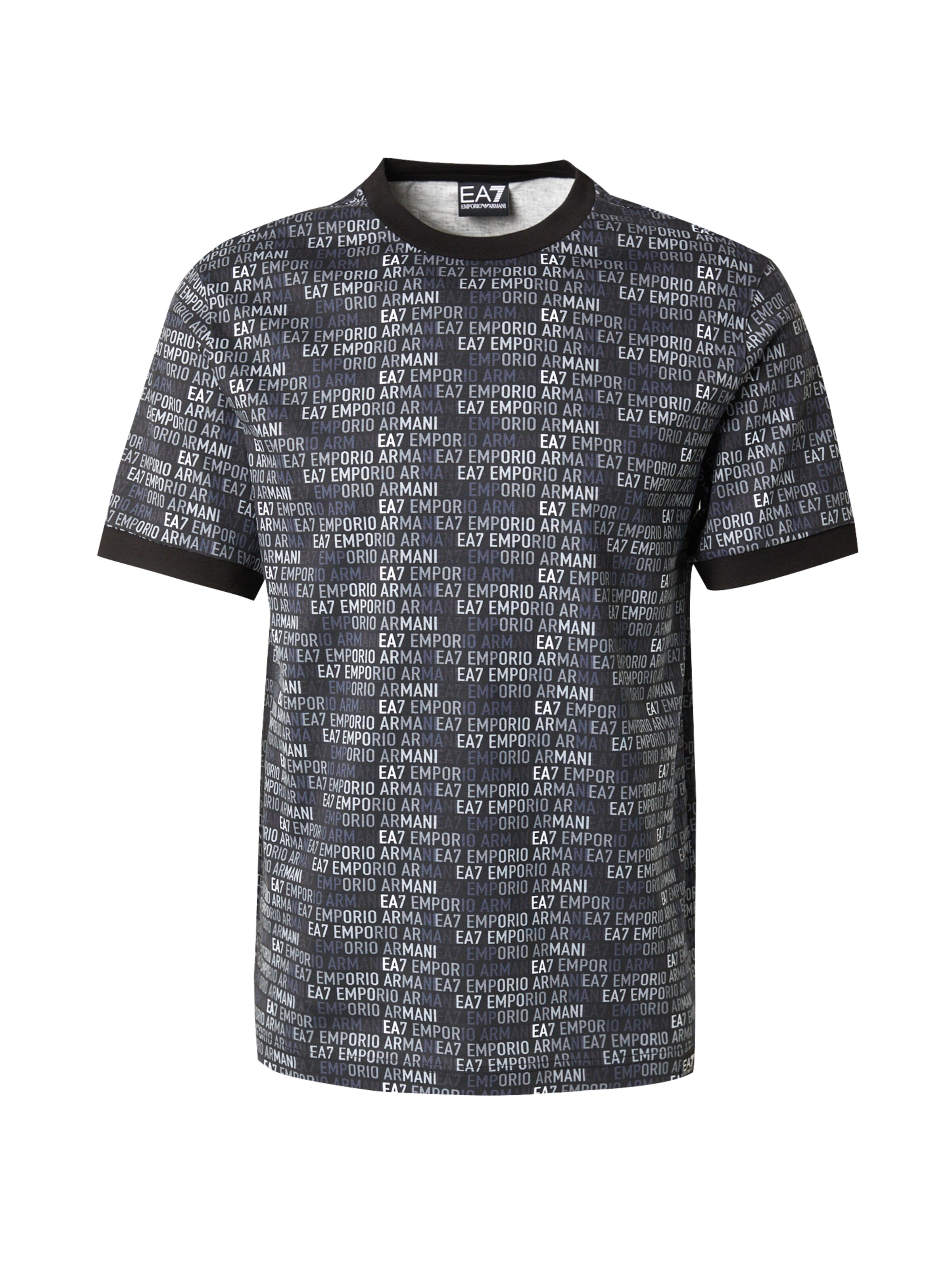 EA7 Emporio Armani Тениска в черно: отпред