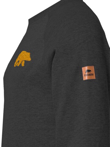 FORSBERG Sweatshirt 'mit Frottee Logo' in Grey