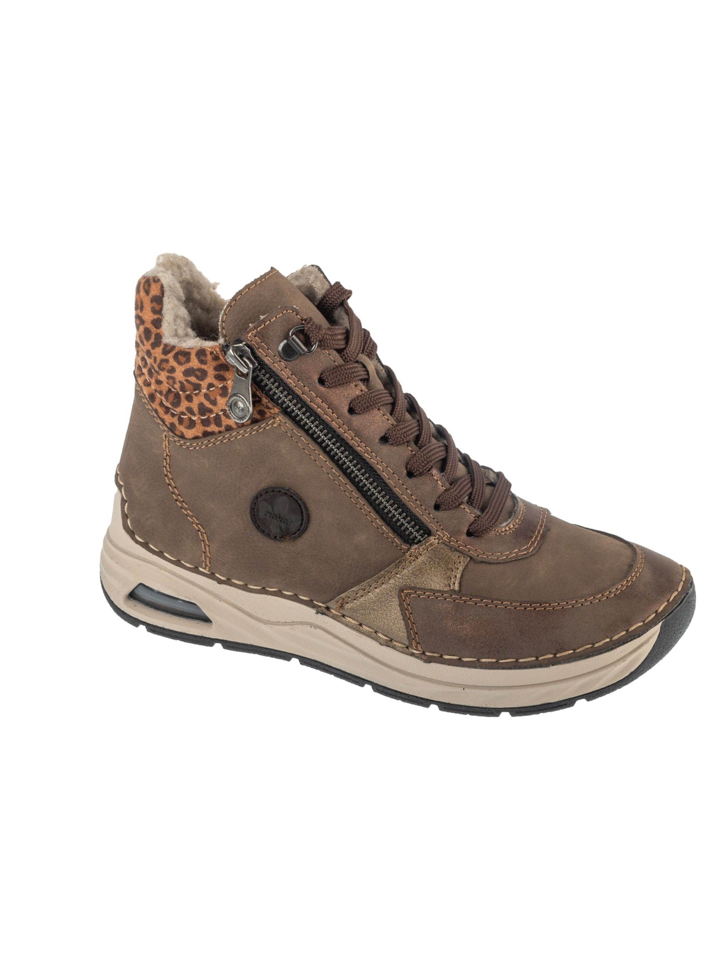 Bottines à lacets Rieker en marron : devant