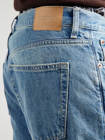 WEEKDAY Wide Leg Jeans 'Galaxy Hanson' in Blau