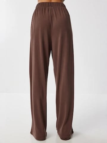 Wide Leg Pantalon Happiness İstanbul en marron