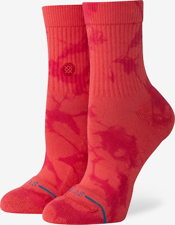 Stance Ponožky 'DYE NAMIC QUARTER' – červená: přední strana