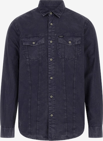 GUESS Button Up Shirt in Blue: front