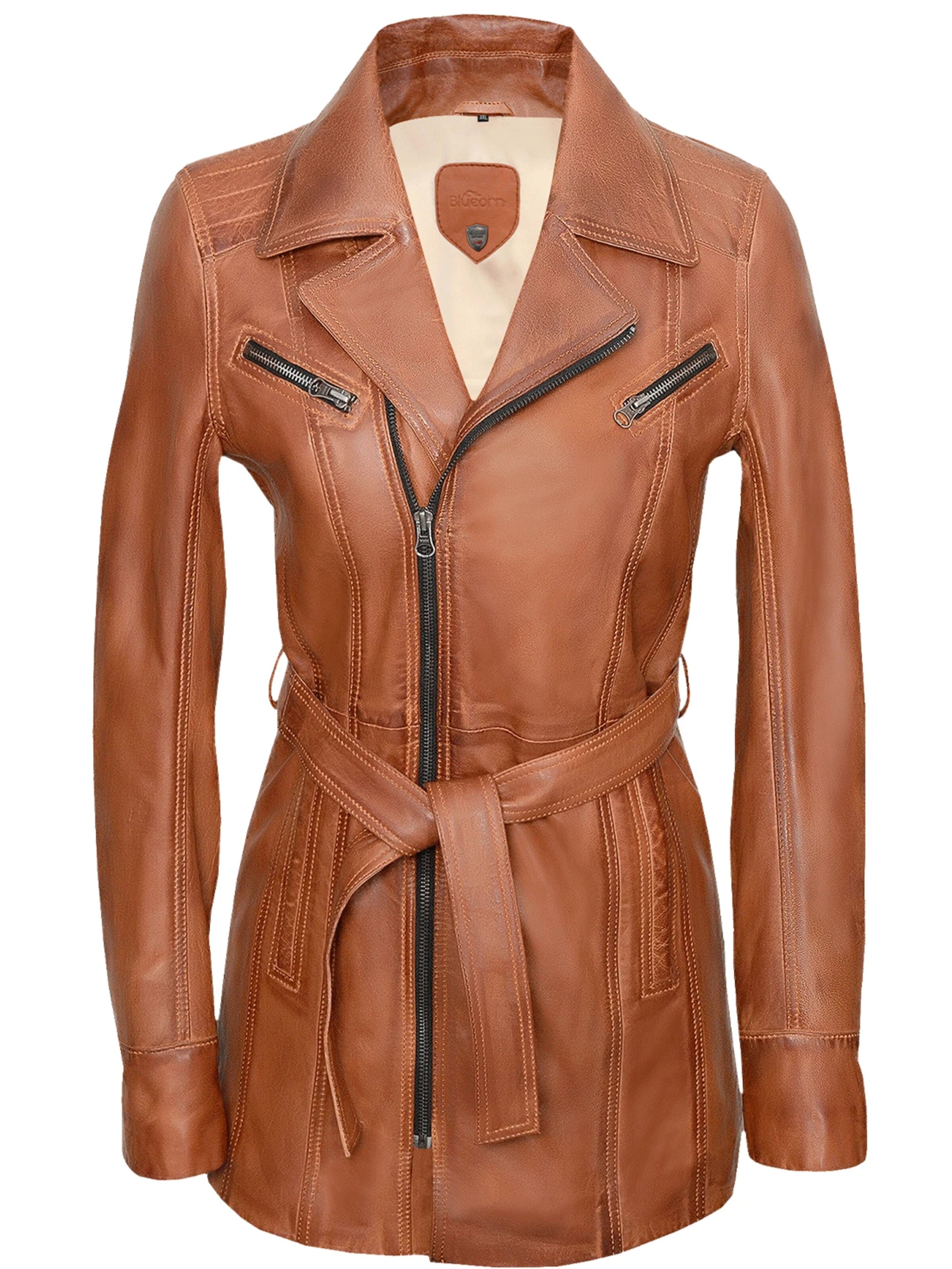 Manteau mi-saison 'Elin' Agamaa en marron : devant