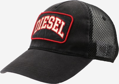 DIESEL Шапка с козирка в червено / черно / бяло, Преглед на продукта