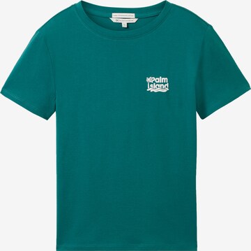 T-shirt TOM TAILOR DENIM en vert : devant