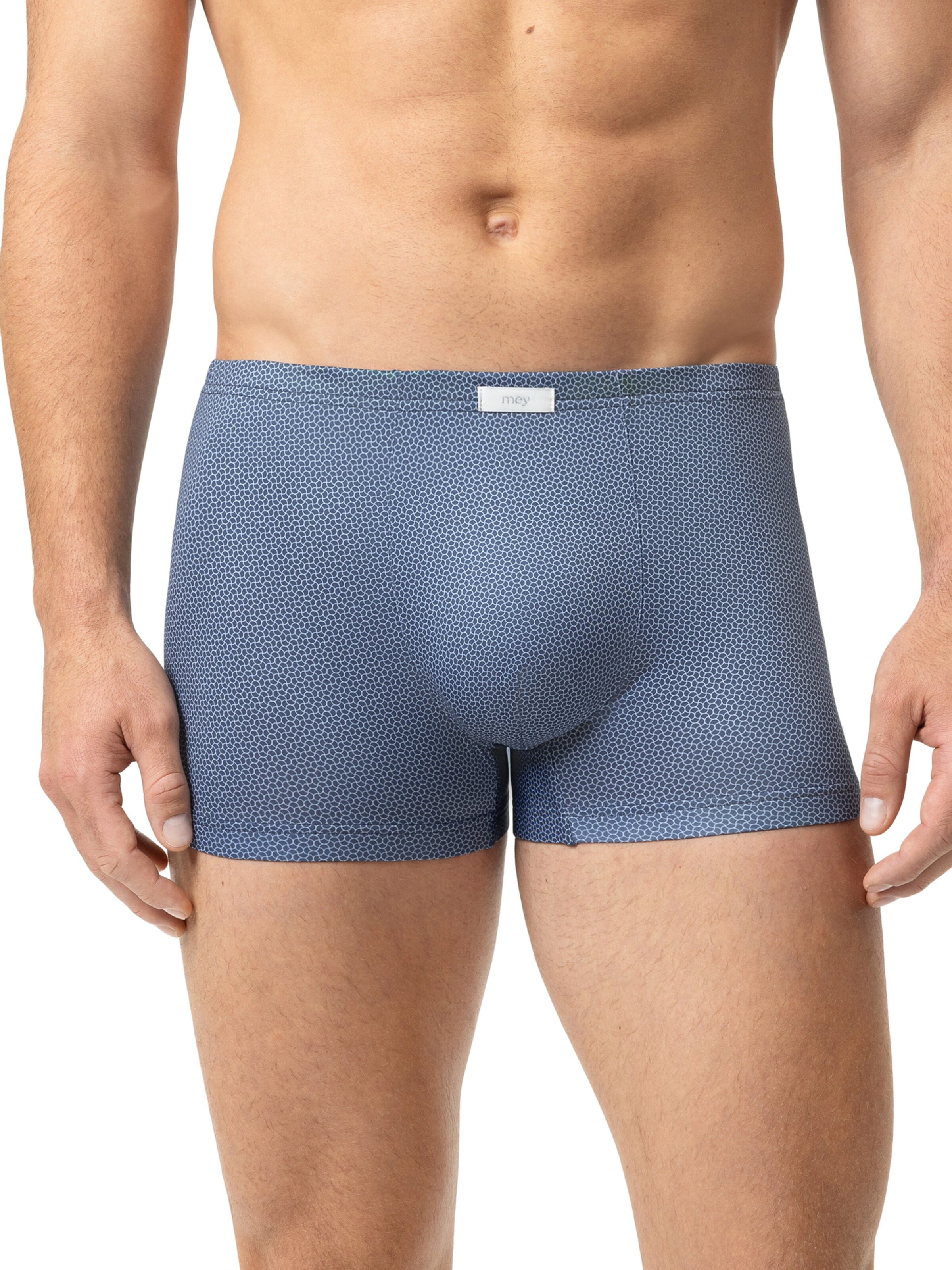 Mey Boxershorts 'Curved Lines' in Blau