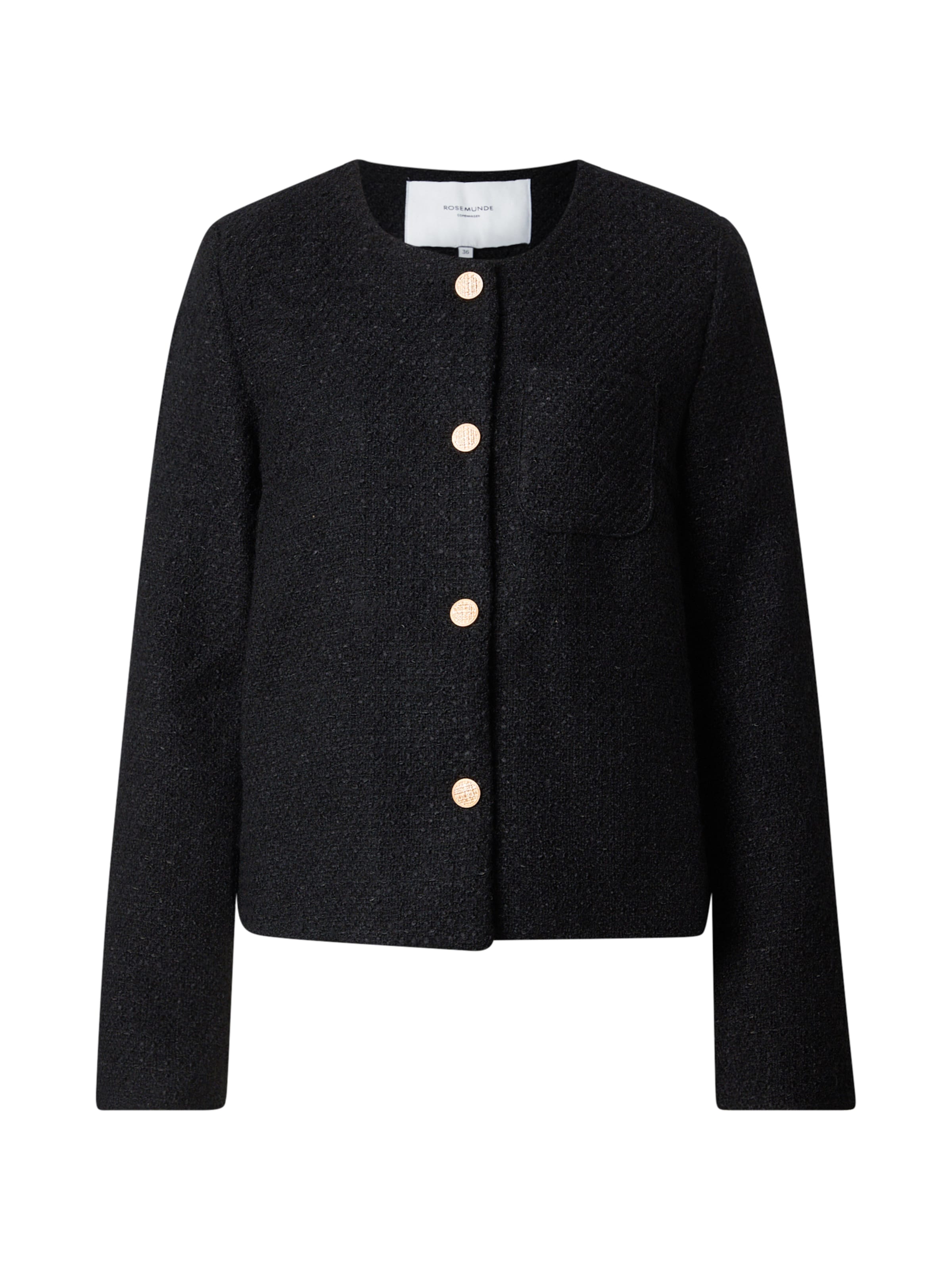 rosemunde Φθινοπωρινό και ανοιξιάτικο μπουφάν 'Yoko' σε μαύρο: μπροστά