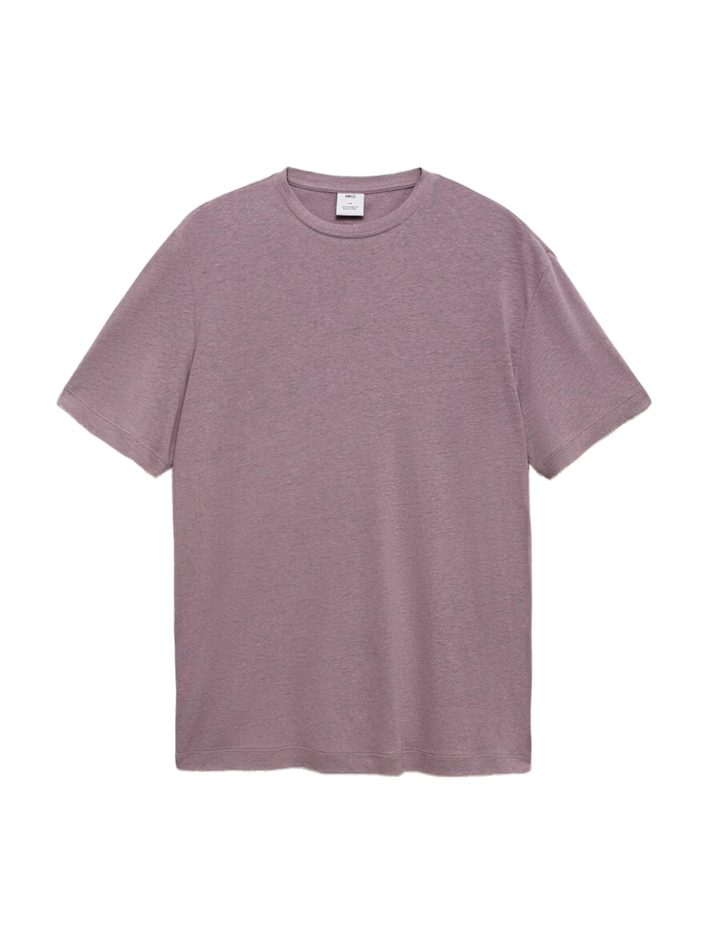 MANGO MAN Shirt &#x27;LIMAN&#x27; in Lila: voorkant