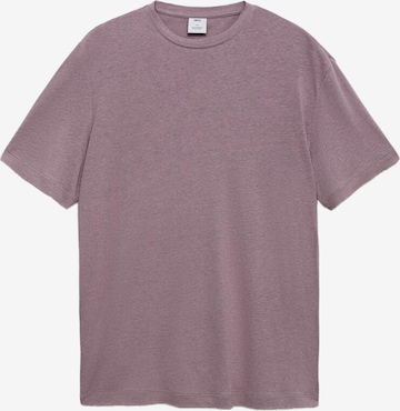 MANGO MAN Koszulka 'LIMAN' w kolorze fioletowy: przód