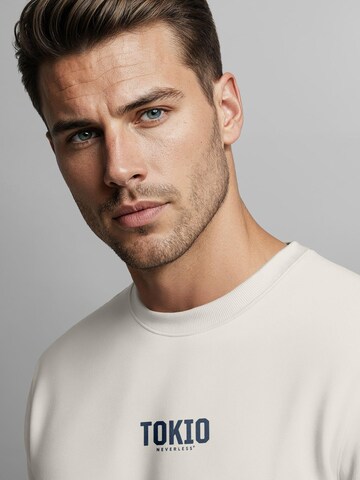 Neverless Sweatshirt 'Tokio' in Beige