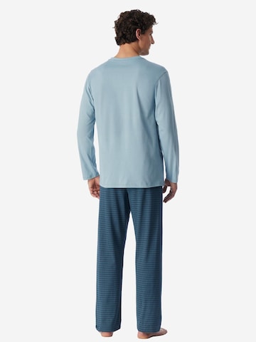 SCHIESSER Pyjama lang 'Comfort Essentials' in Blauw