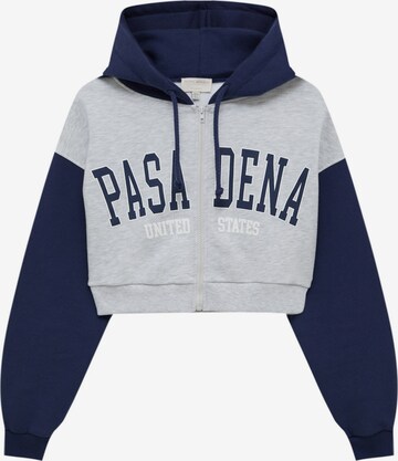 Pull&Bear Sweatjacke in Grau: predná strana