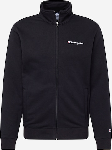 Champion Authentic Athletic Apparel Zip-Up Hoodie in Black: front