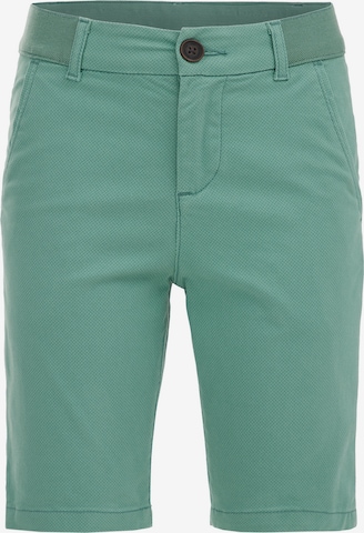 WE Fashion Slimfit Broek in Groen: voorkant