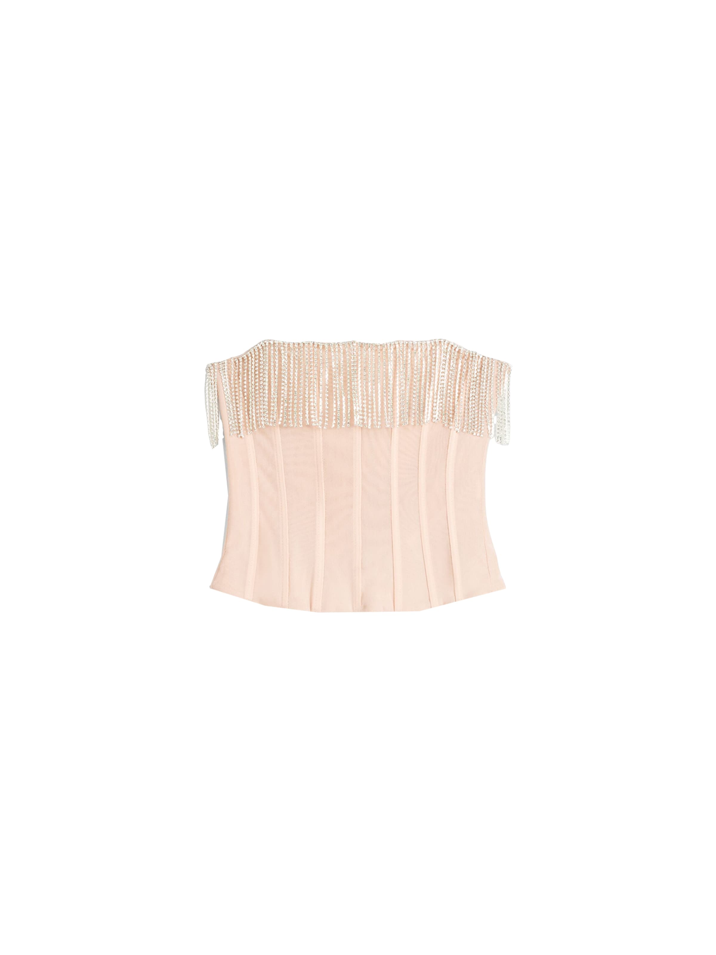 Bershka Top in Beige: front