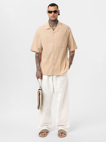 Dandalo Comfort fit Button Up Shirt 'Luc' in Beige