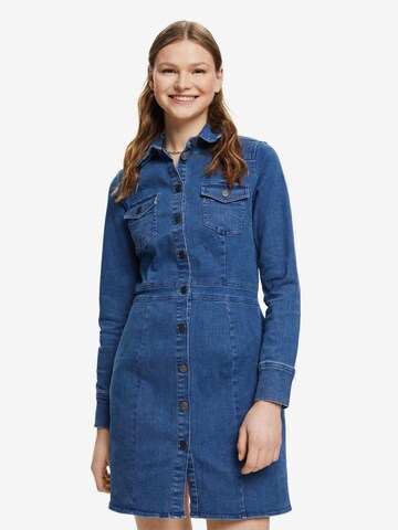 ESPRIT Blousejurk in Blauw: voorkant