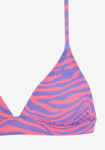 VENICE BEACH Triangle Bikini Top in Purple