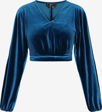 faina - Blusa en azul: frente
