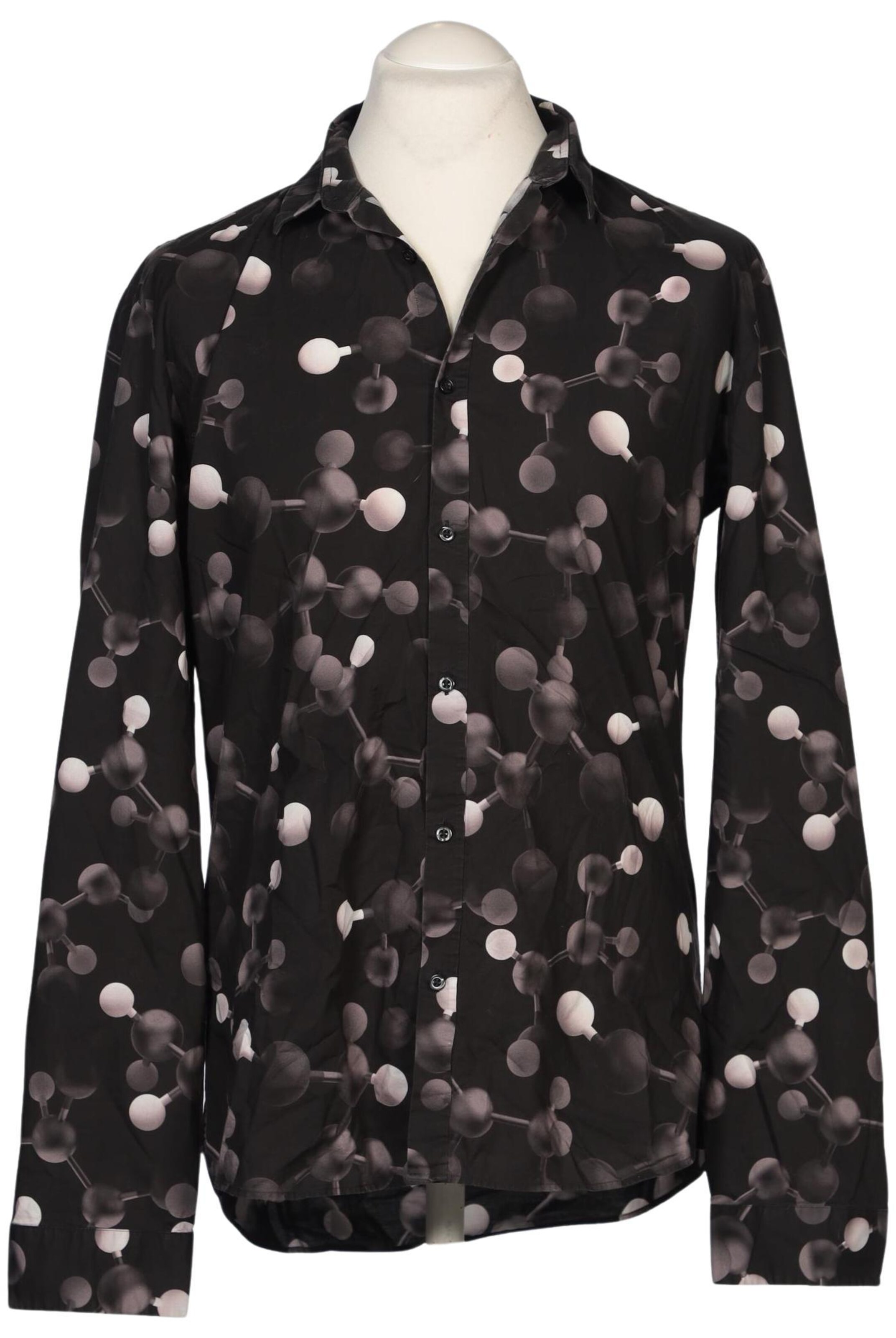 HUGO Button Up Shirt in XL in Black: front