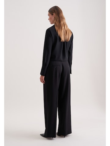 SEIDENSTICKER Wide leg Trousers with creases in Black