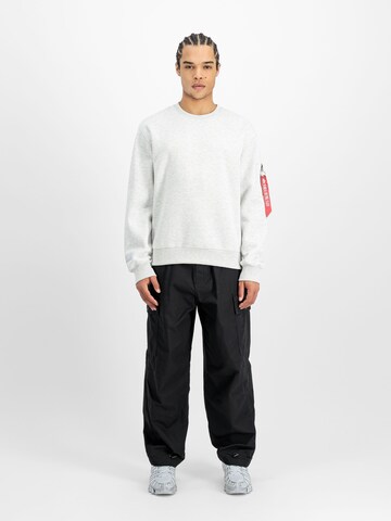 ALPHA INDUSTRIES Sweatshirt 'Label' in Grey