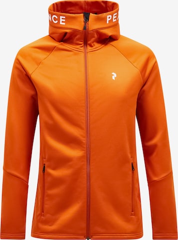 Veste en polaire fonctionnelle PEAK PERFORMANCE en orange : devant