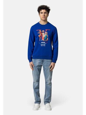 19V69 ITALIA Sweatshirt 'Nico Racing' in Blauw: voorkant