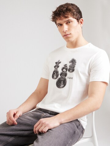 HUGO - Camisa 'Dischach' em branco
