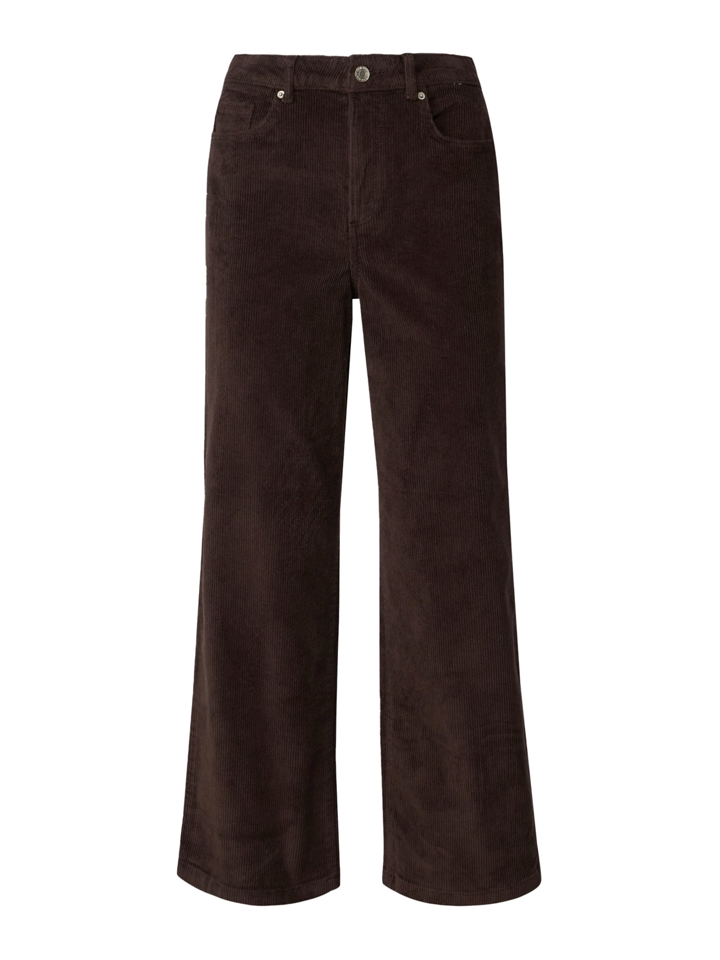 Vero Moda Petite Широки крачоли Панталон 'VMTESSA' в кафяво: отпред