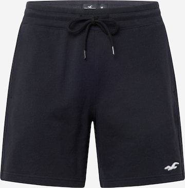 HOLLISTER Regular Pants in Black: front