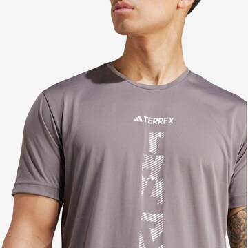 ADIDAS TERREX Funktionsshirt 'AGRAVIC' in Braun