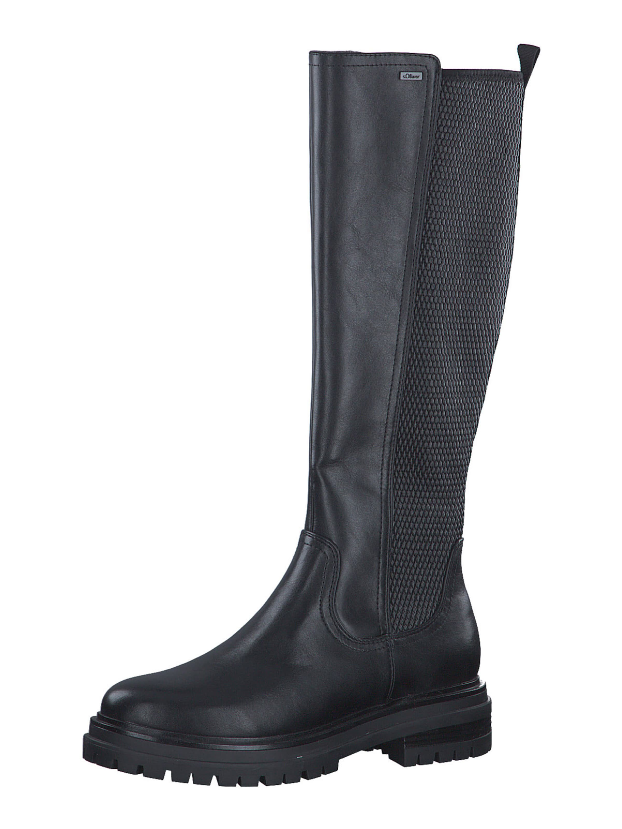 s.Oliver Boot in Black ABOUT YOU