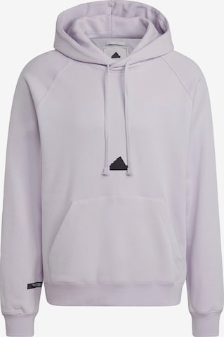 Hanorac sport 'Fleece' de la ADIDAS SPORTSWEAR pe mov: față