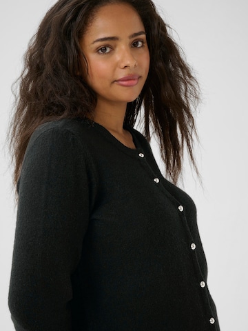 KAFFE CURVE Strickjacke 'KCNiela' in Schwarz