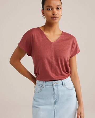 Tricou de la WE Fashion pe roșu: față