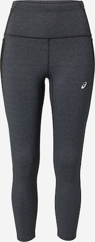 ASICS Skinny Sportbroek 'DISTANCE SUPPLY' in Zwart: voorkant