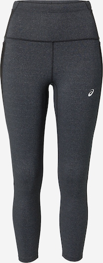 ASICS Pantalon de sport 'DISTANCE SUPPLY' en noir chiné / blanc, Vue avec produit