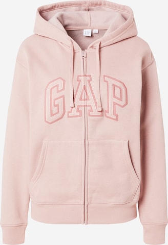 GAP Кофта на молнии 'HERITAGE' в Ярко-розовый: спереди