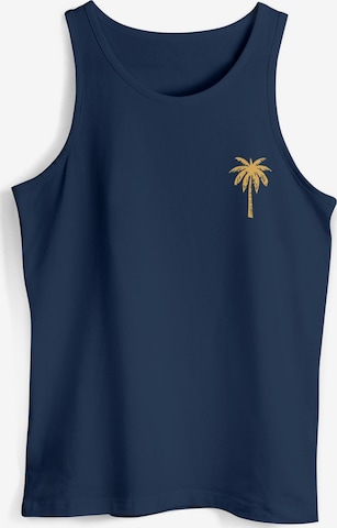 Neverless Shirt 'Palme' in Blue: front