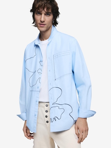 Wide leg Jeans de la Desigual pe alb