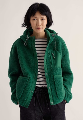 Veste en polaire 'Wooded Trail' Seasalt Cornwall en vert : devant