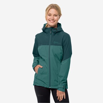 JACK WOLFSKIN Outdoor Jacket 'Weiltal 2L' in Green: front